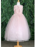 3D Flower Tulle Flower Girl Dress